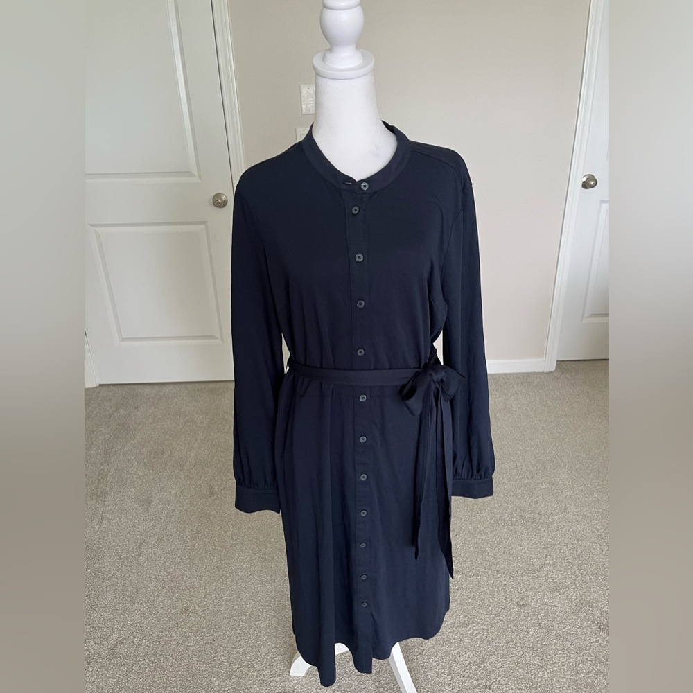 NWOT Boden Longsleeve Navy Midi Dress Size 14.